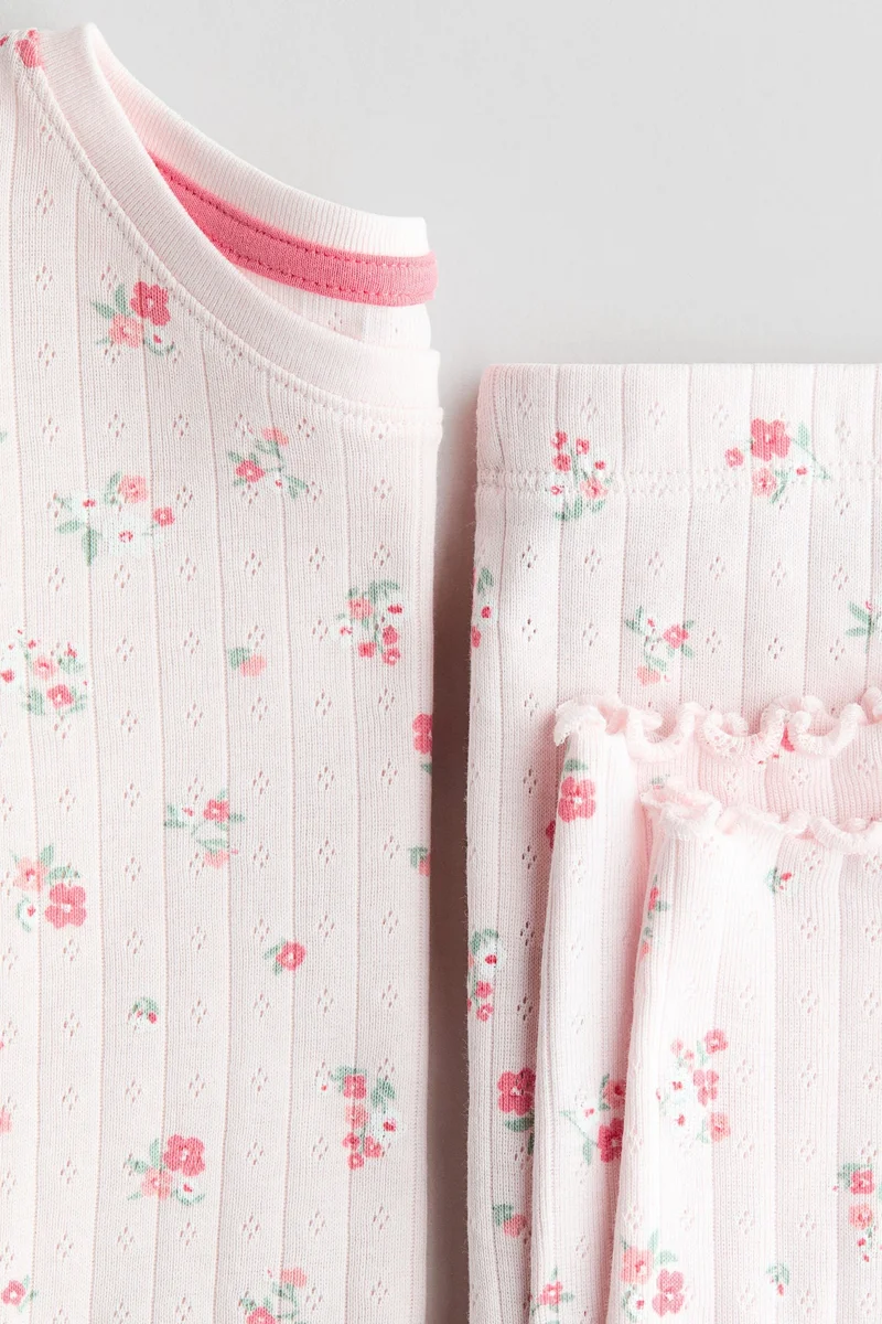 H&M Ribbed cotton pyjamas